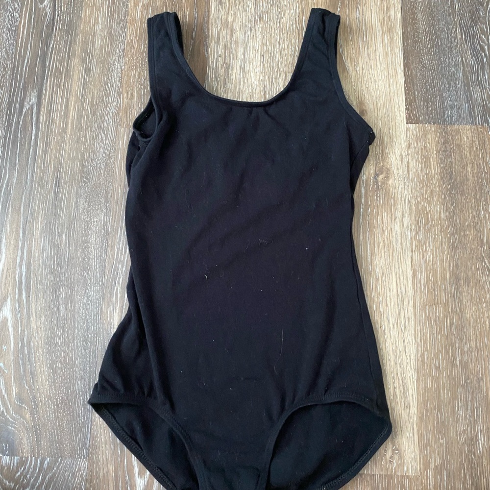 Black dance leotard